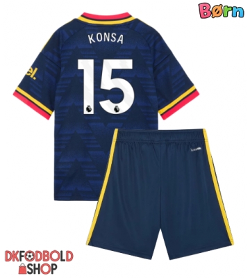 Arsenal Ezri Konsa #15 Udebanesæt Børn 2026-27 Kort ærmer (+ korte bukser)